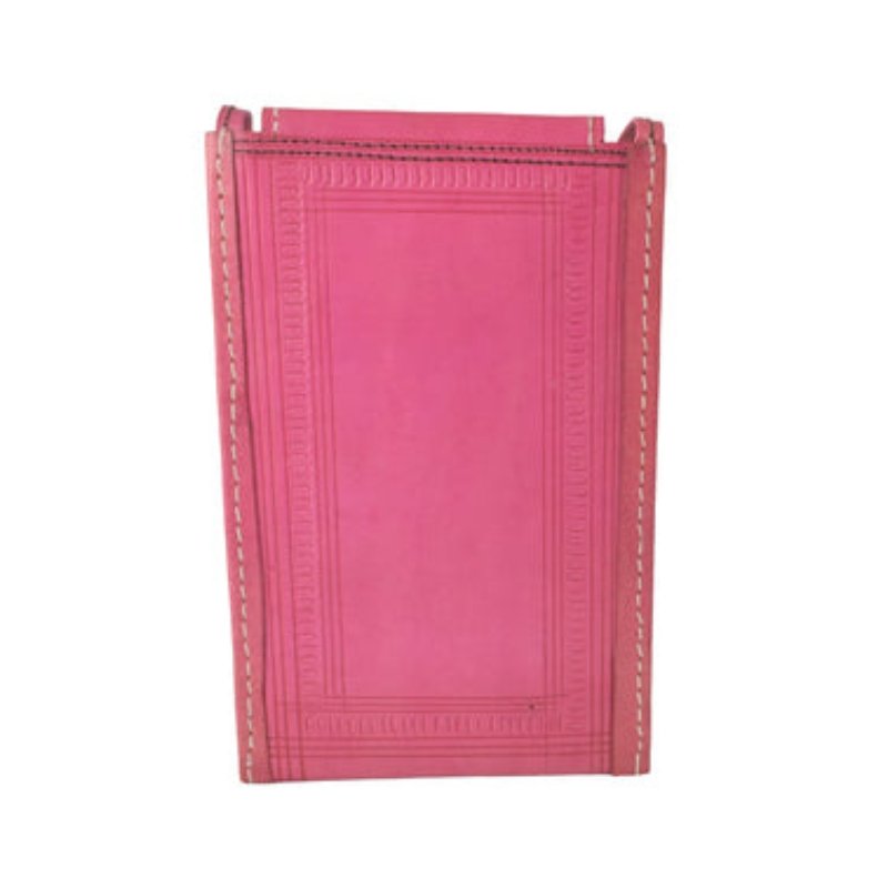 Ahir Work Pure Leather Leathercraft Hand Made Hand Embroidery Mobile Cover - 21 cms Height x - SKU : AB31A01B - Image 7