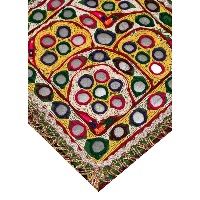 Ahir Work Cotton Hand Embroidered Mirror Work Handwork Patch - SKU : MD22401D - Image 2