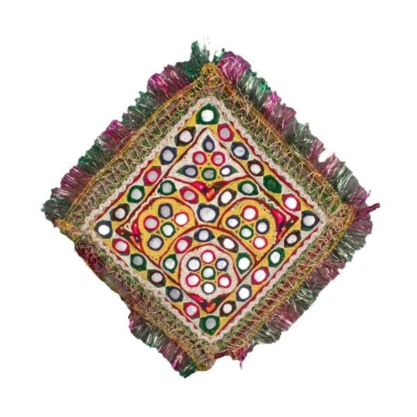 Ahir Work Cotton Hand Embroidered Mirror Work Handwork Patch - SKU : MD22401D