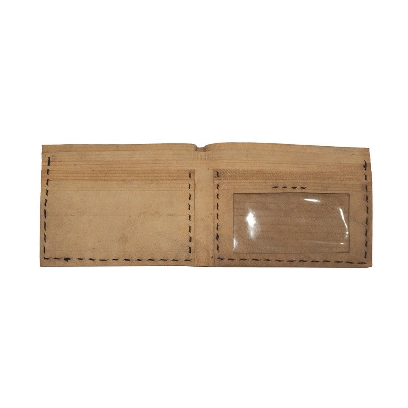 Leather Craft Punch Work Pure Leather Leathercraft Hand Made Wallet - Gents - 9 cms Length - SKU : AB15808B - Image 3