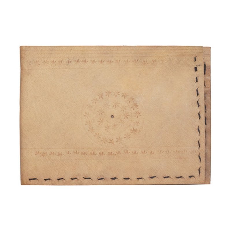 Leather Craft Punch Work Pure Leather Leathercraft Hand Made Wallet - Gents - 9 cms Length - SKU : AB15808B