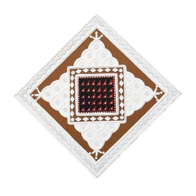 Lippan Kam (Mud Mirrorwork) - Hand Crafted Ethnic Wall Decor - SKU : 0313 - Image 2