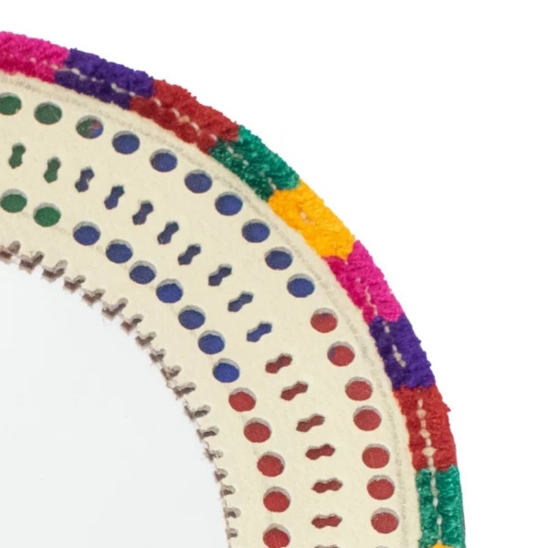 Round Medium Mirror Leather Craft - SKU: 0013 - Image 2