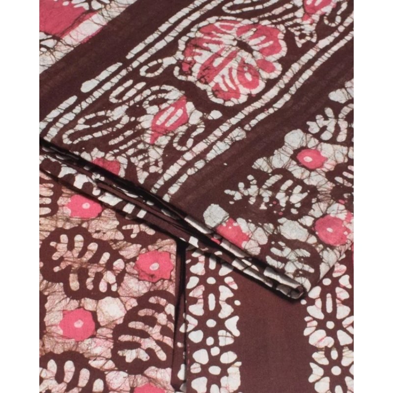 Wax Batik Cotton Three Colour Full Printed Hand Block Print Dress Material with 44 Inch wide Dupatta - 2.5 Mt Top - SKU : RA05401Z - Image 4